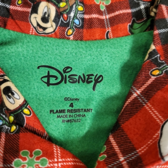 Disney Mickey Mouse Christmas pajamas 4t - Picture 5 of 6